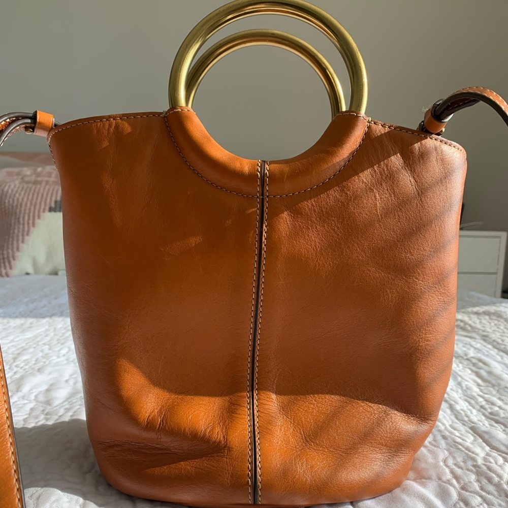 J Crew Italian Leather Bucket Bag
